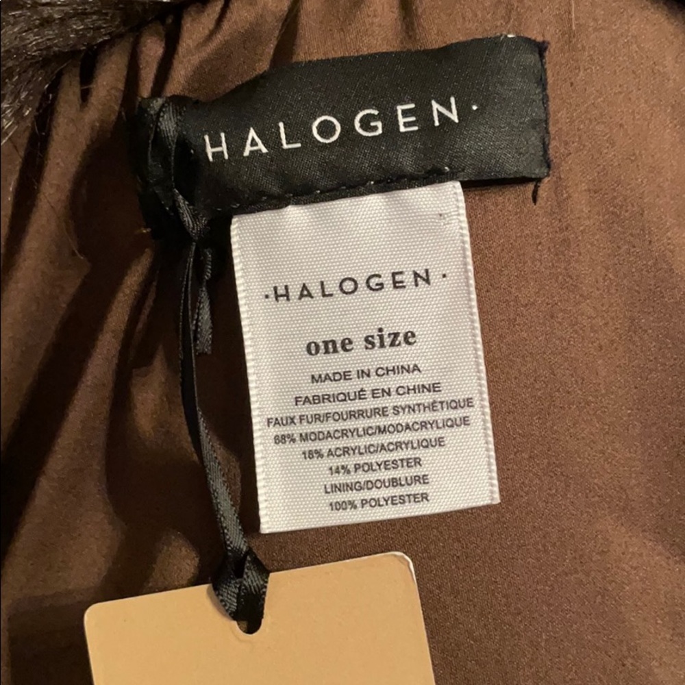 HALOGEN FAUX FUR CAPELET ONE SIZE - Picture 5 of 5